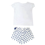 Eunice White Top and Polka Dots Short Set